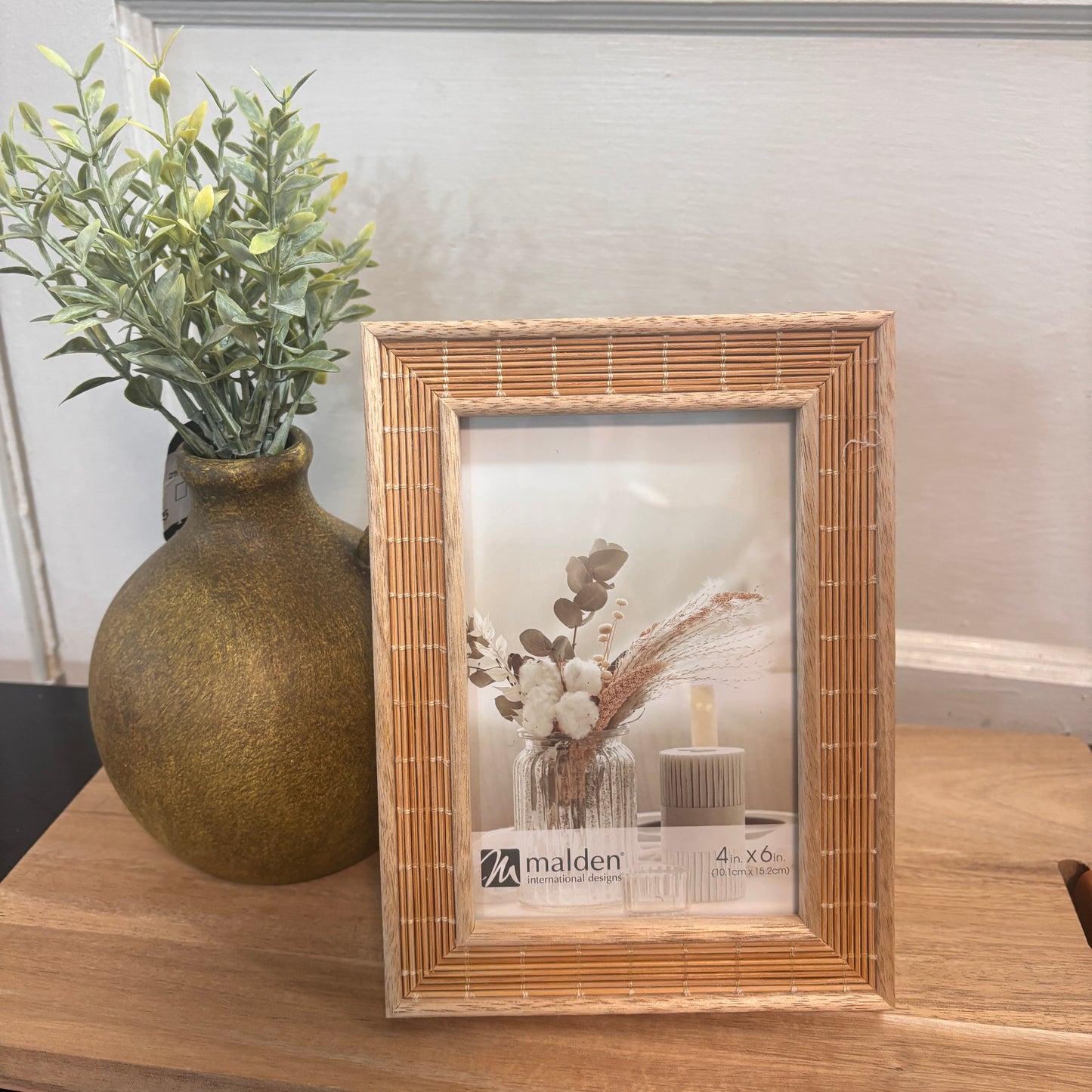Rattan Inlay Picture Frame