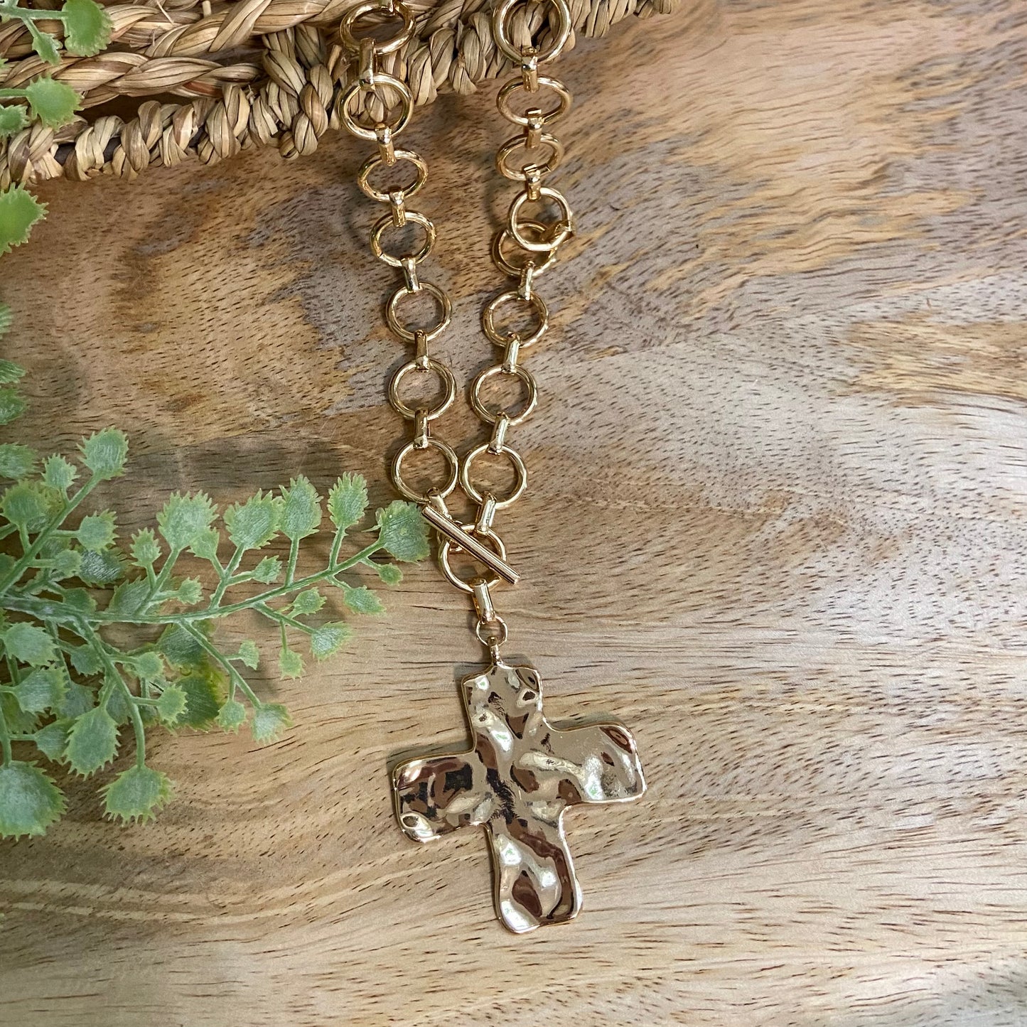 Hammer Cross Pendant Necklace