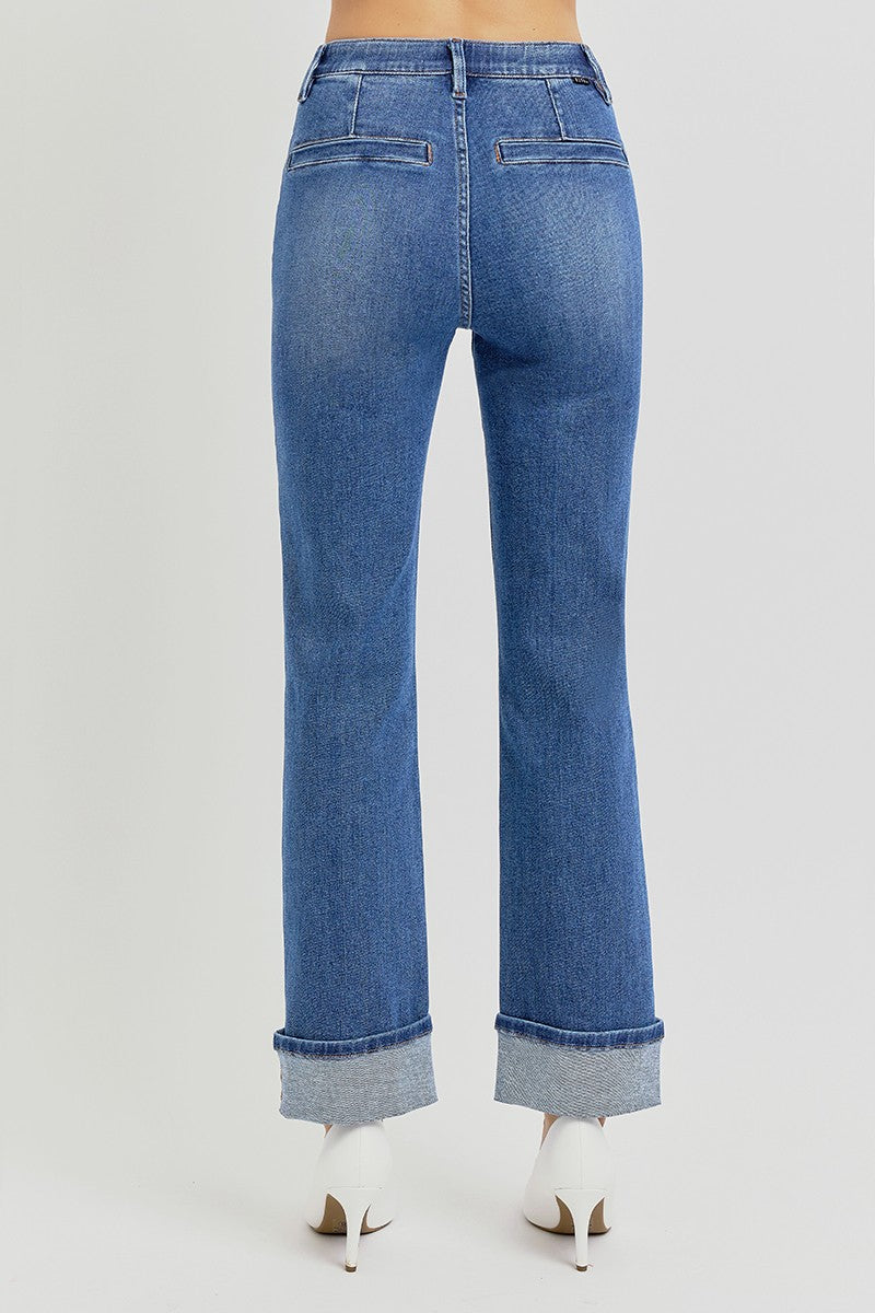 Risen High Rise Front Pocket Denim
