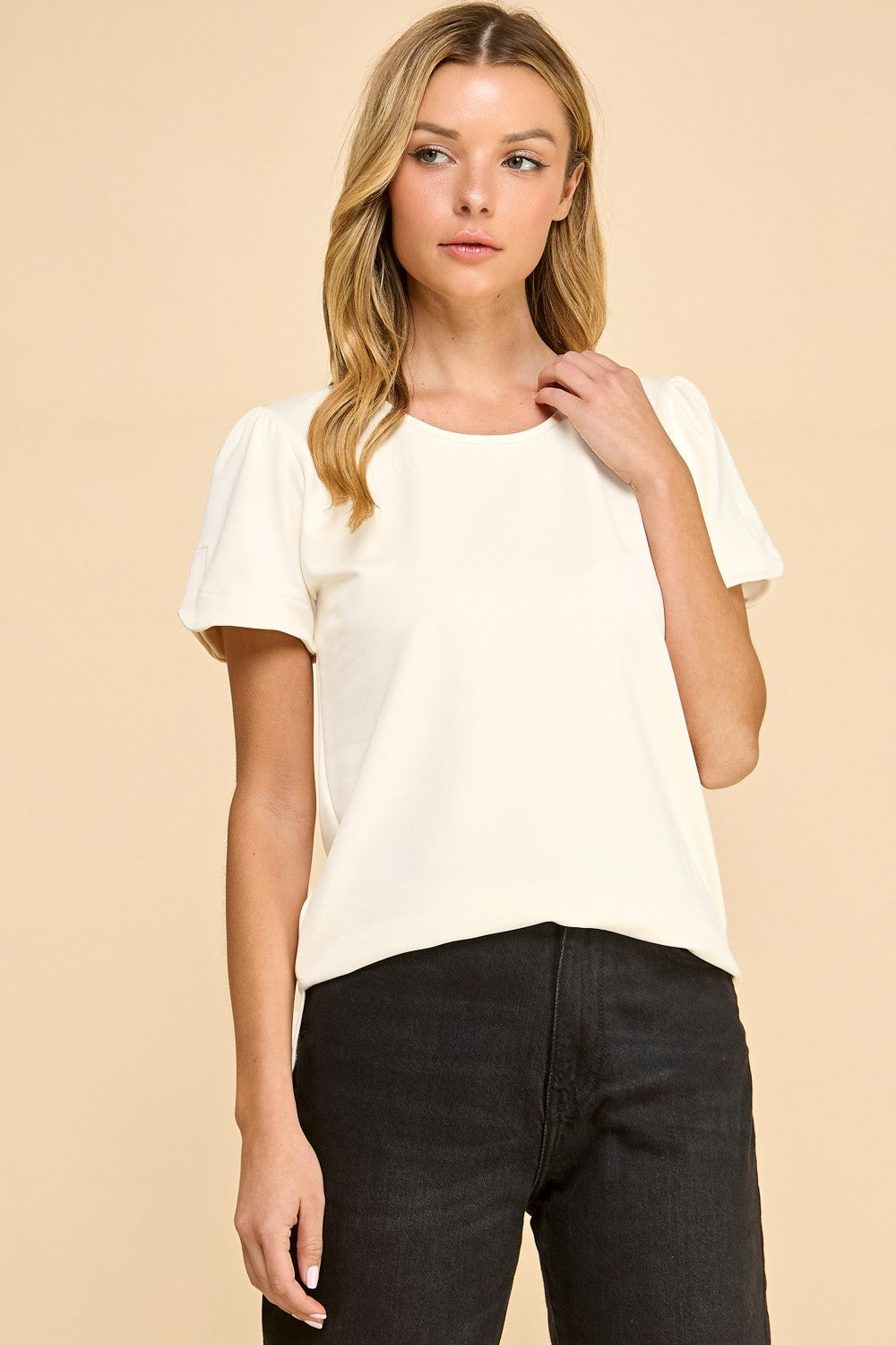 Short Sleeve Solid Top