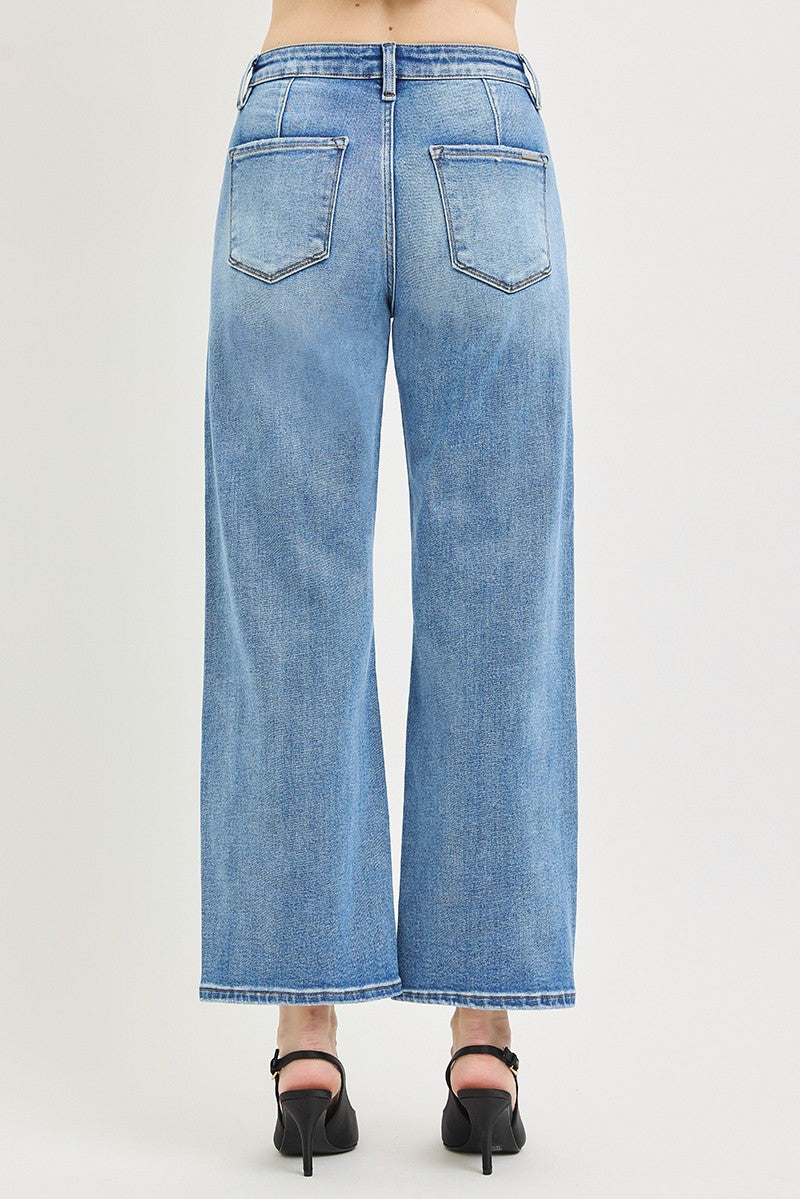 Slouchy Crop Wide Jeans