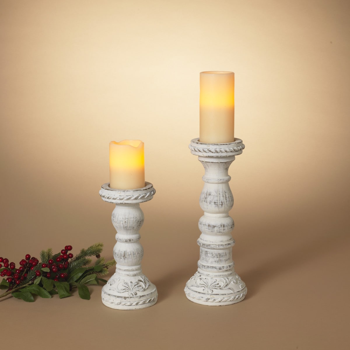 White Candle Holder