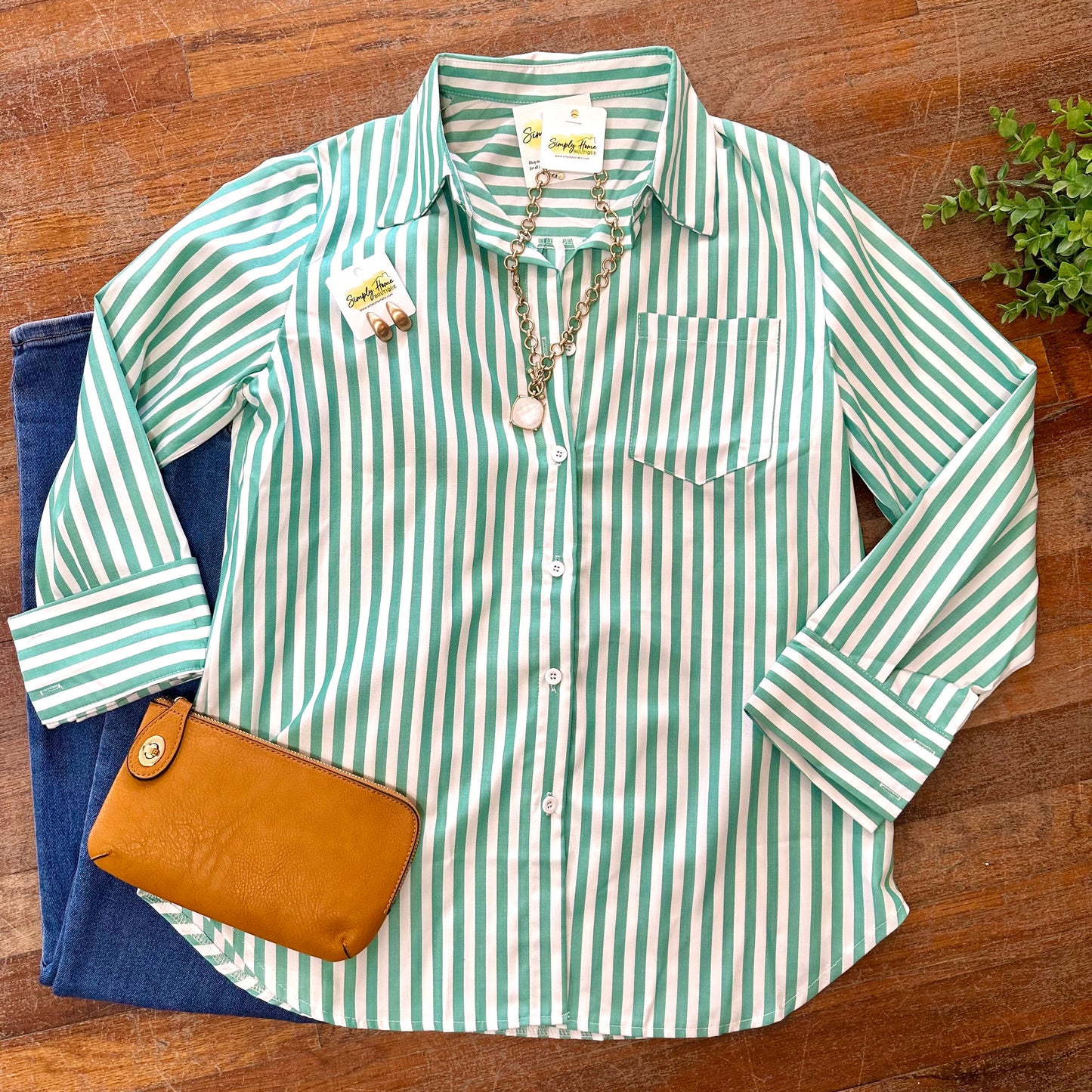 Striped Green Top