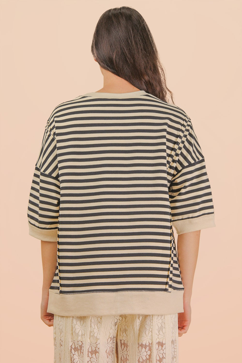 Striped Oversized Knit Top
