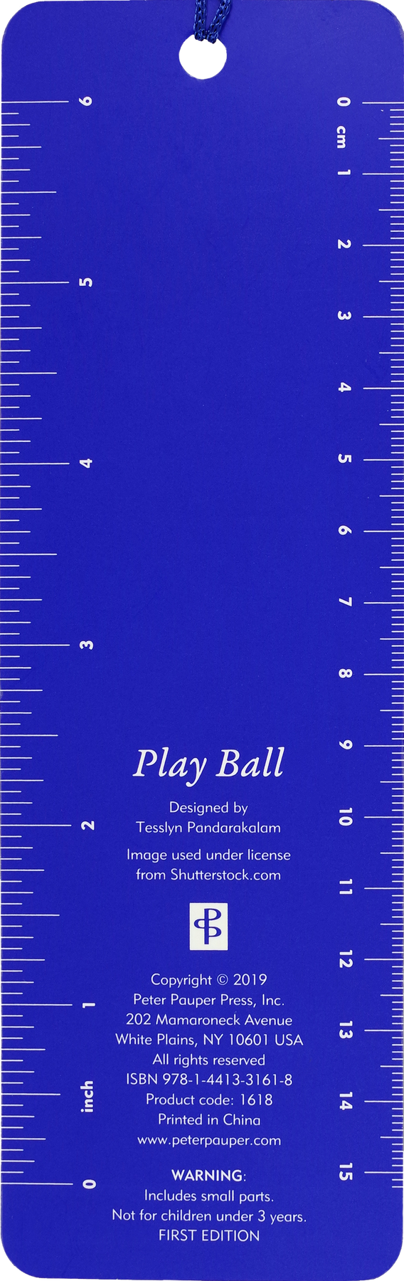 Play Ball Children's Bookmark
