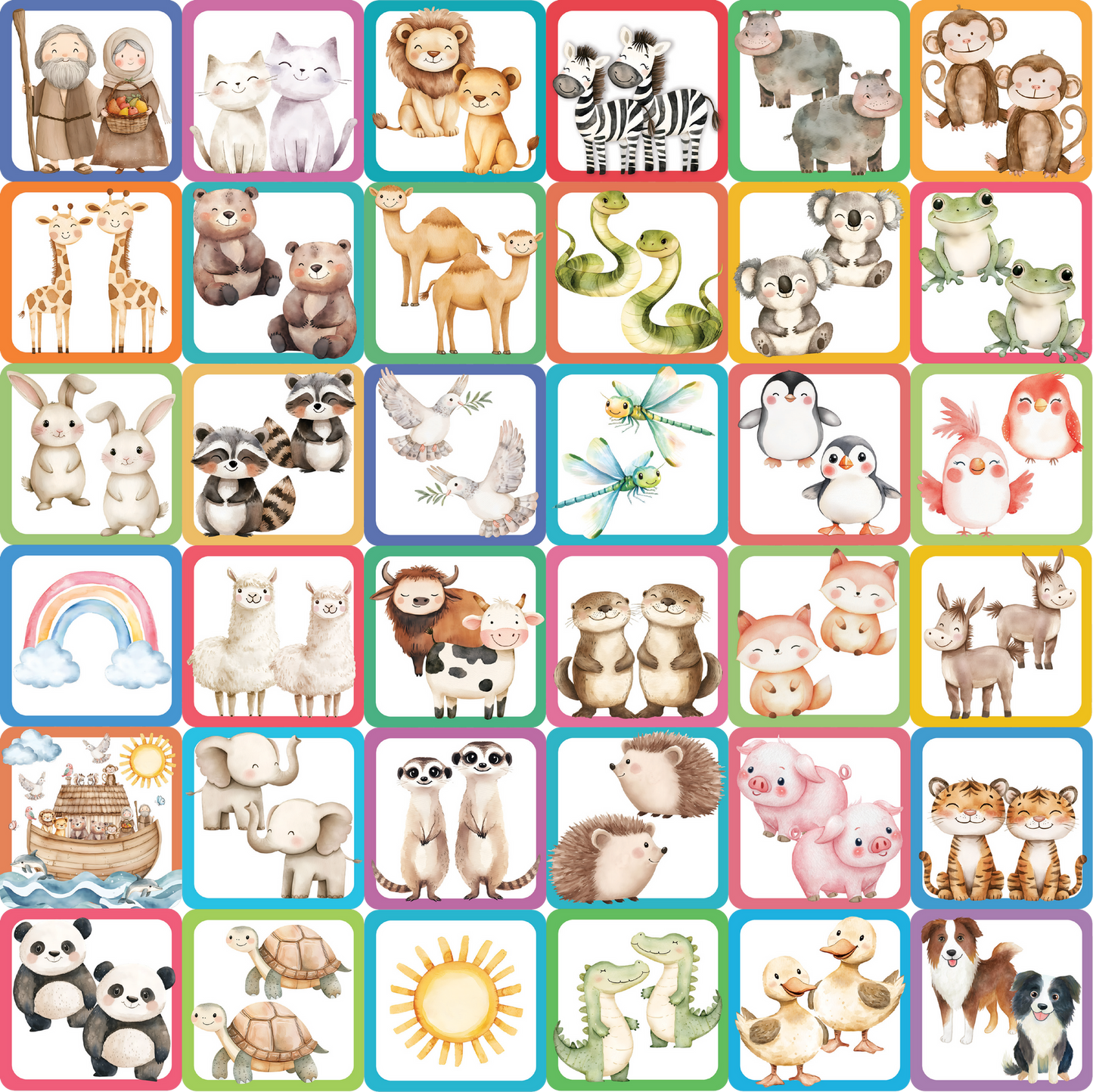 Noah's Ark Memory Match Game