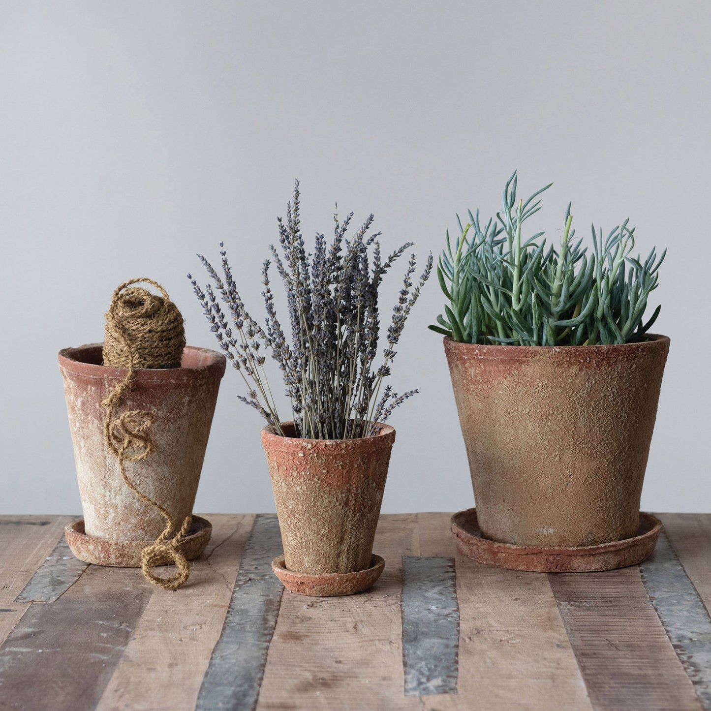 Distressed Cement Planter