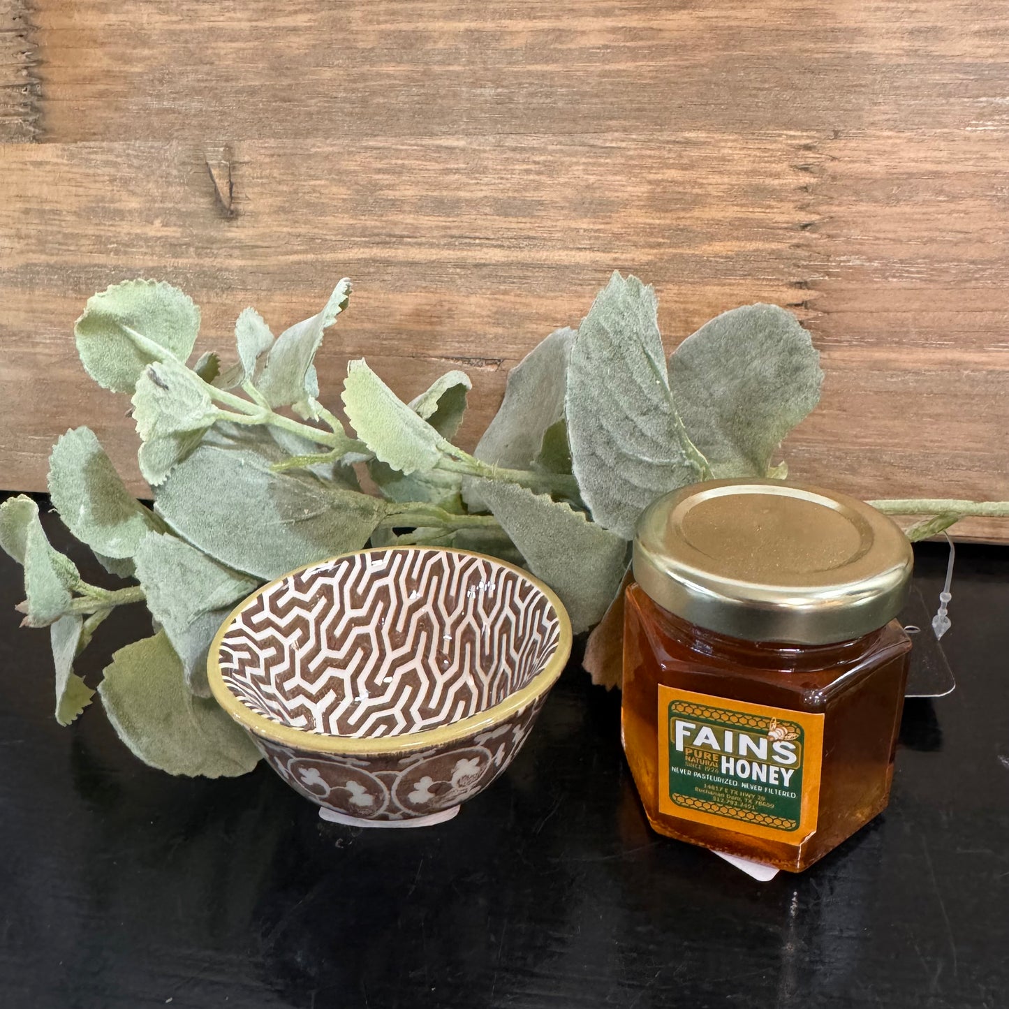 Fain's Glass Hex Honey 2 oz