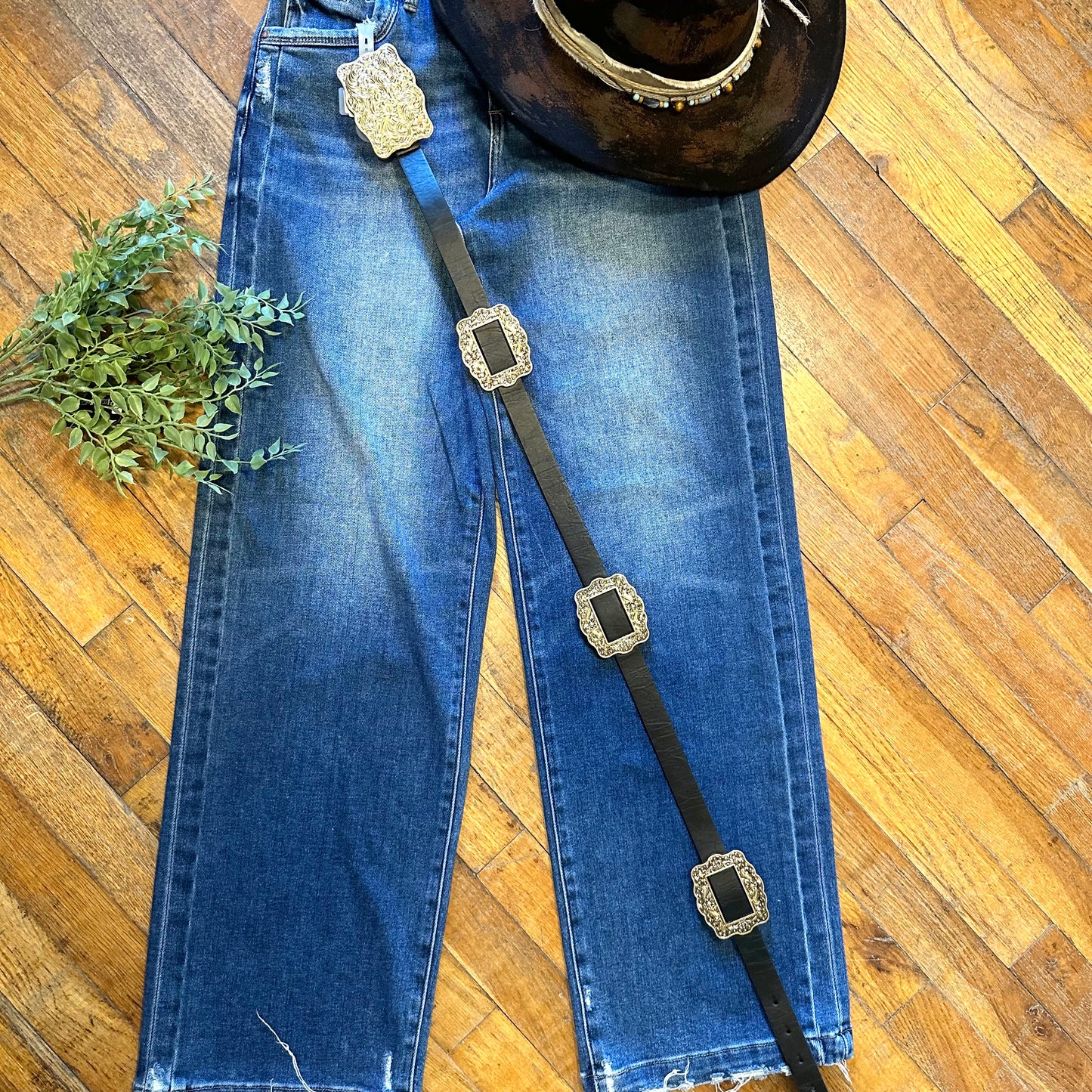Black Concho Belt