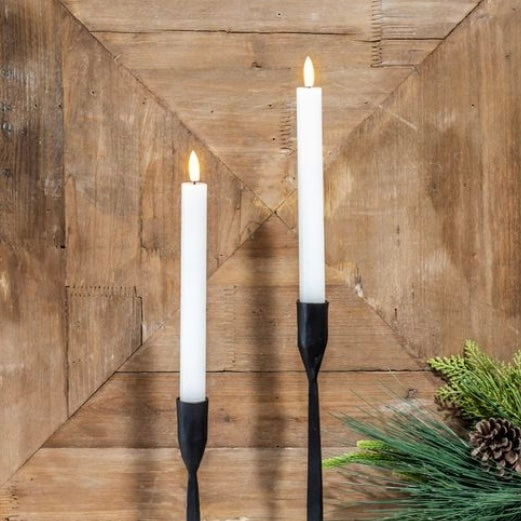 Two LED Taper Candles