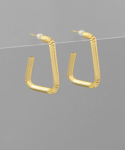 Textured Trapezoid Hoops