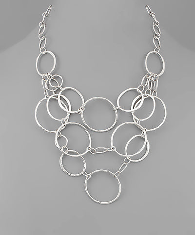 Multi Circle Link Necklace