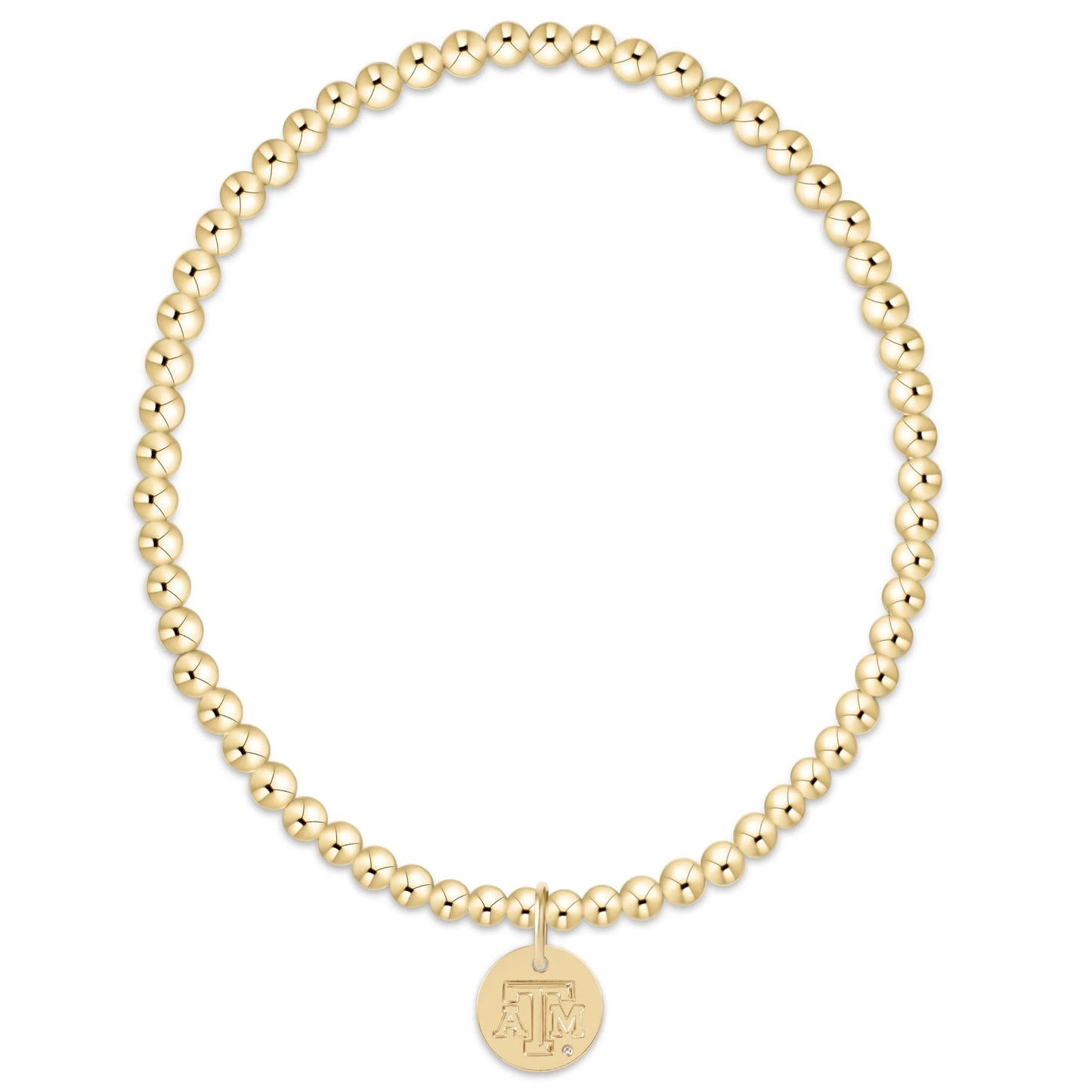 enewton ecollegiate Extends Classic Gold 3mm Bracelet- Texas A&M Disc