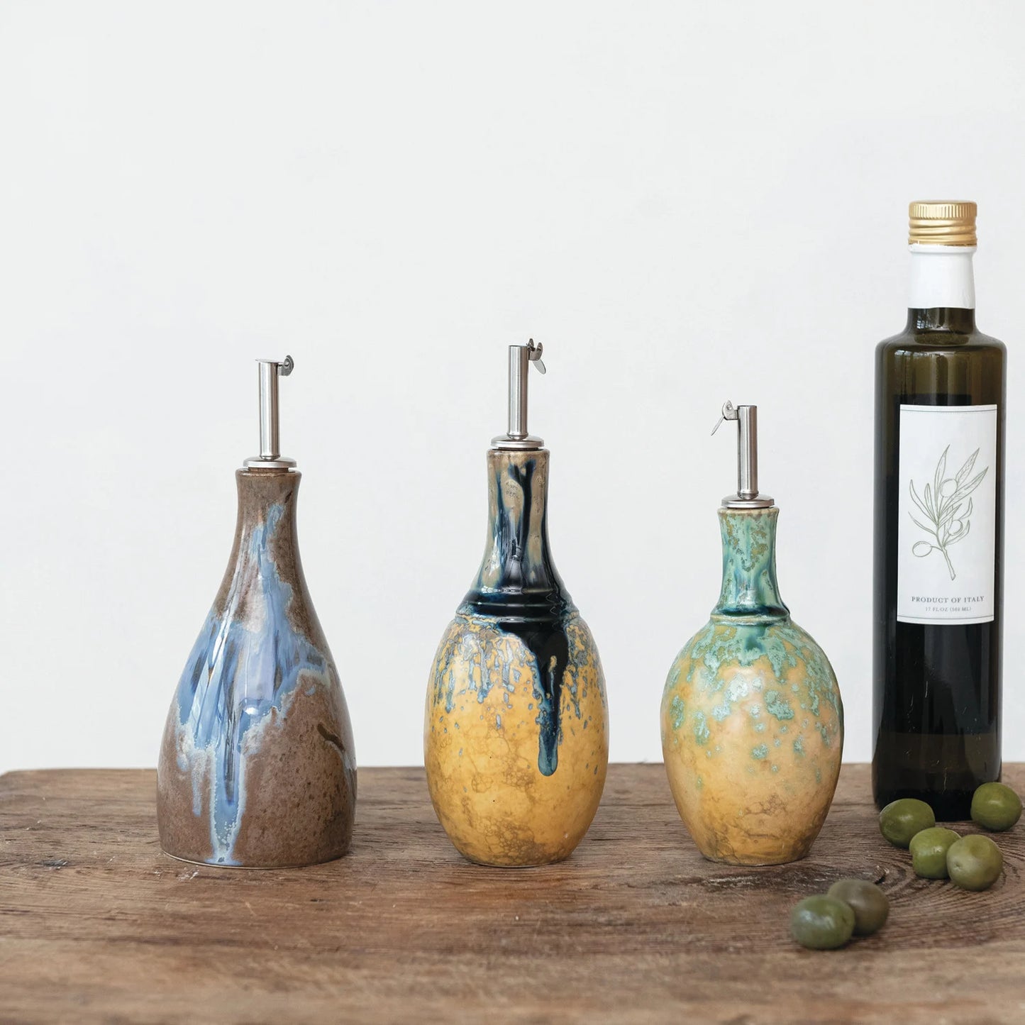 10 oz. Stoneware Oil Cruet