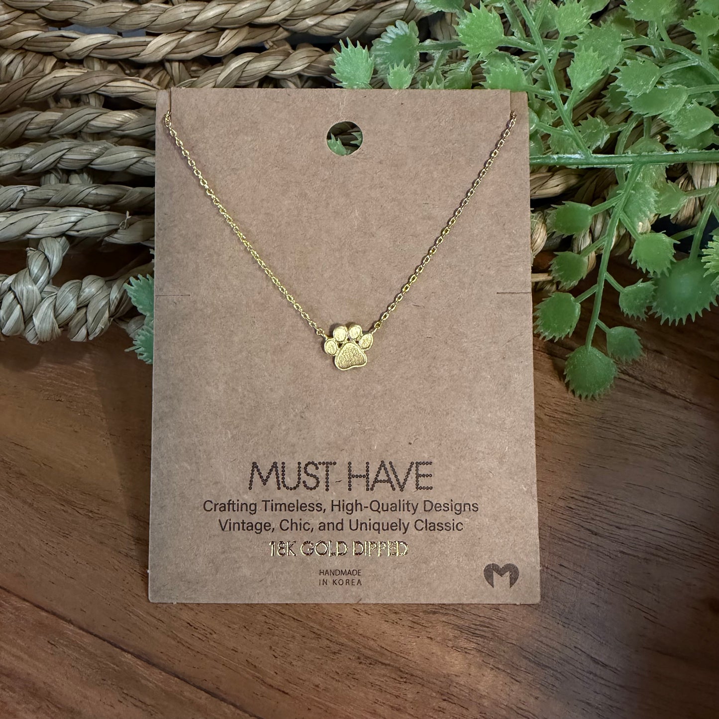 Paw Print Necklace
