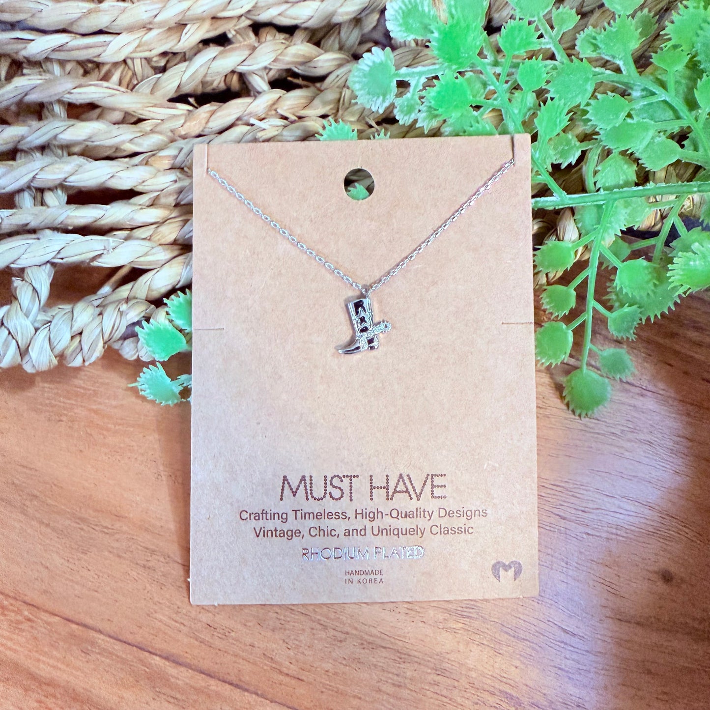 Boot Pendant Necklace