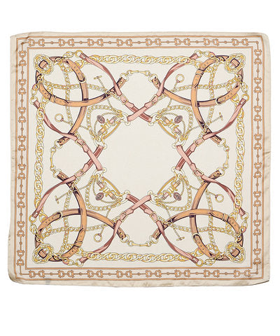 Horsebit Chain Print Scarf