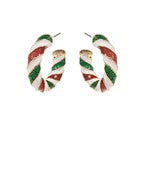 Enamel Hoop Earrings