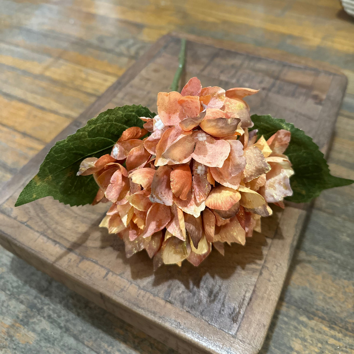 Orange Hydrangea Pick