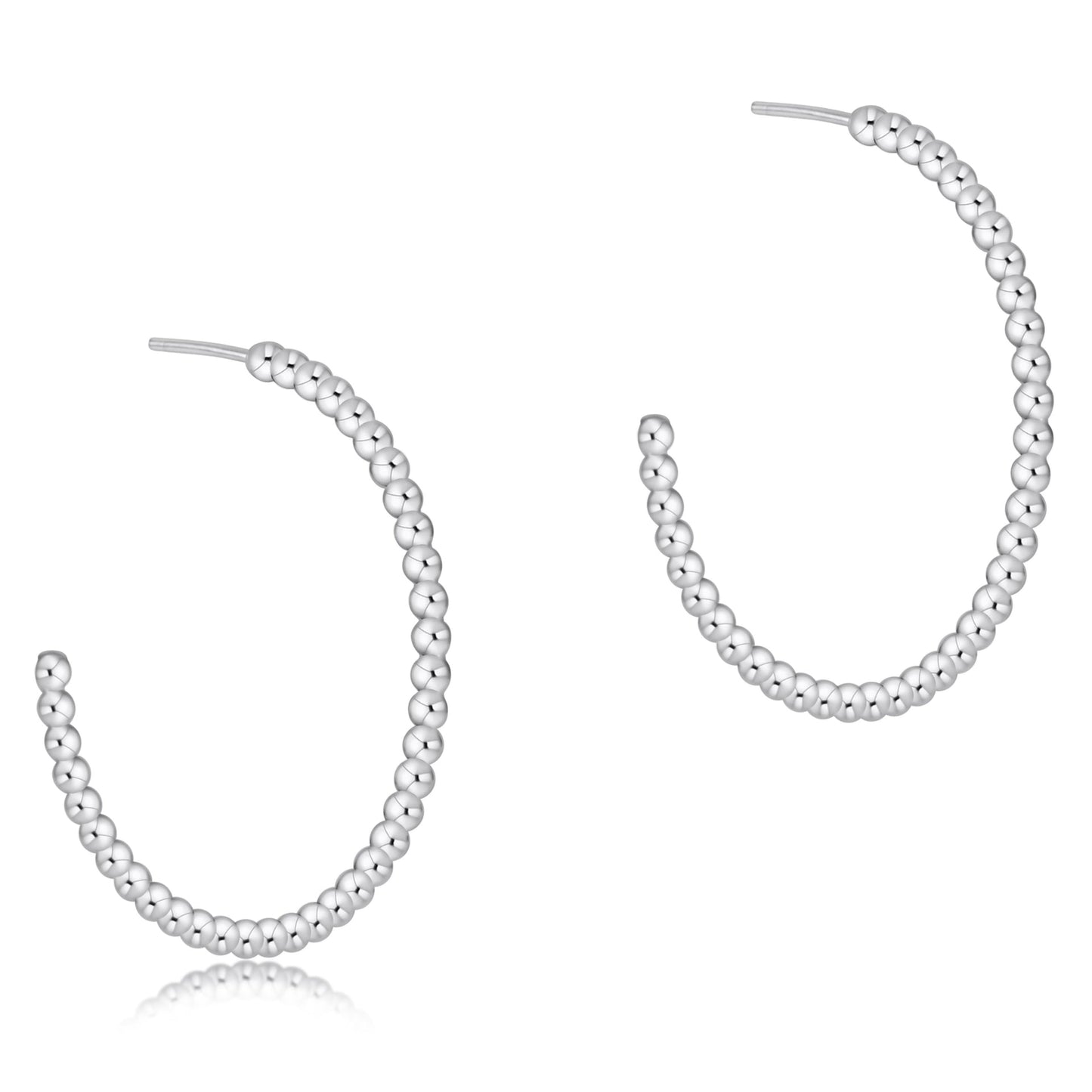 enewton Sterling Silver Bead 1.25 Hoop