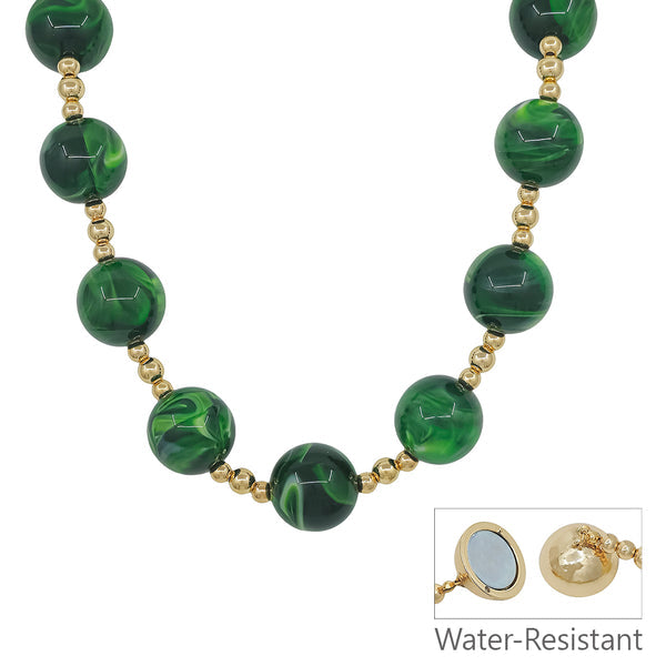 Emerald Green Beaded Necklace