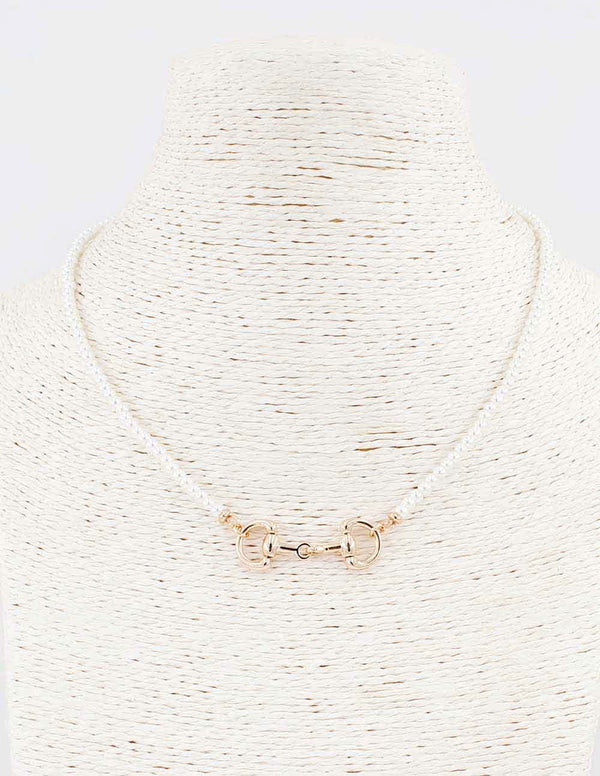 Pearl Horsebit Necklace