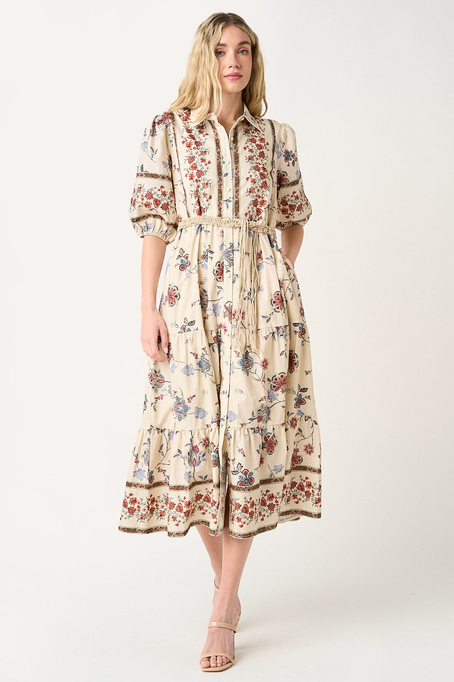 Floral Natural Maxi Dress