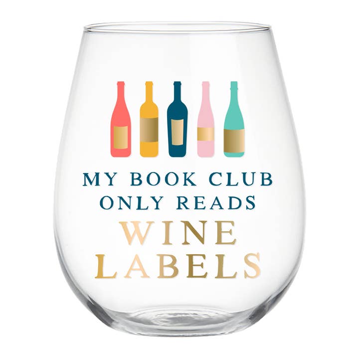 My Book Club Wine Glass