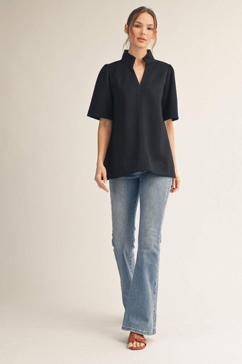 Black Solid Top