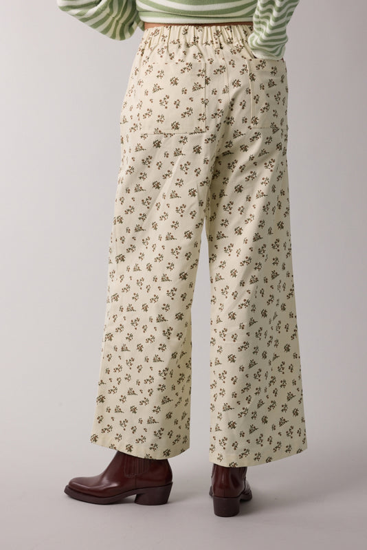 Floral Denim Pants