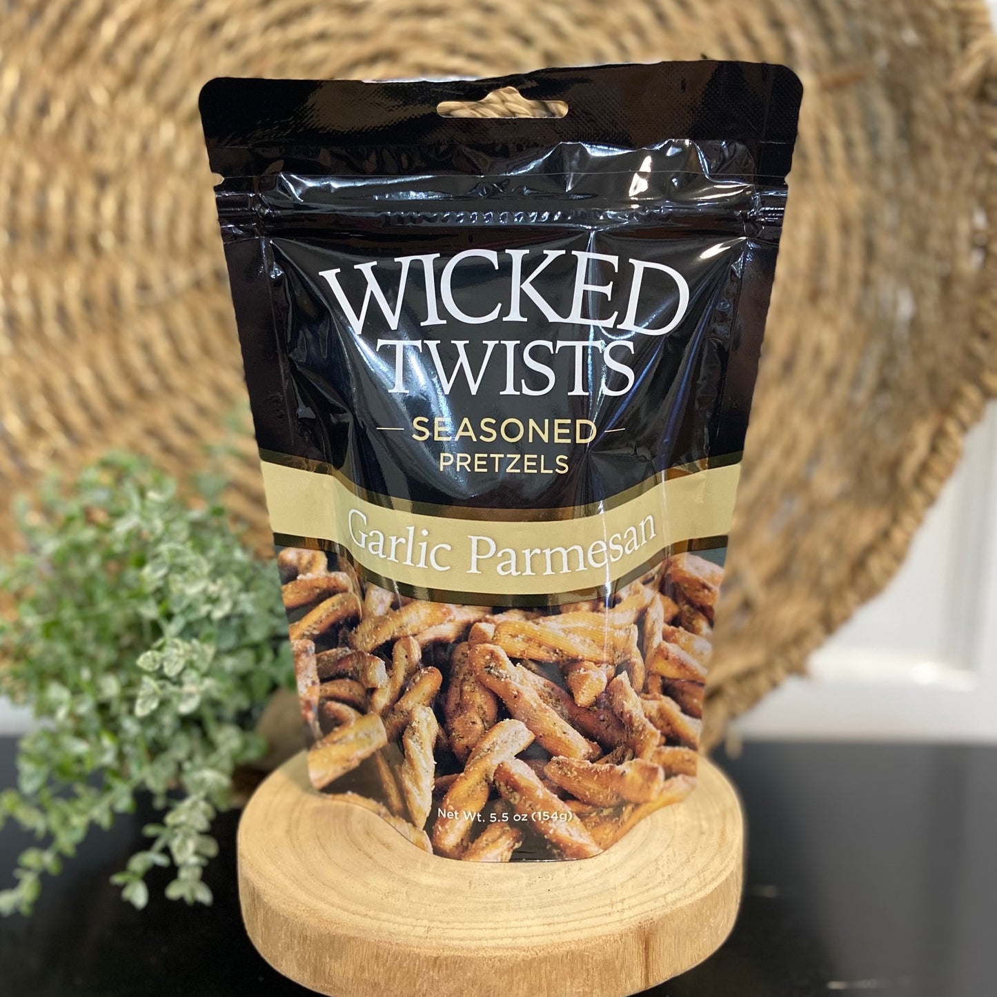 Wicked Twists Seasoned Pretzels ~ Garlic Parmesan