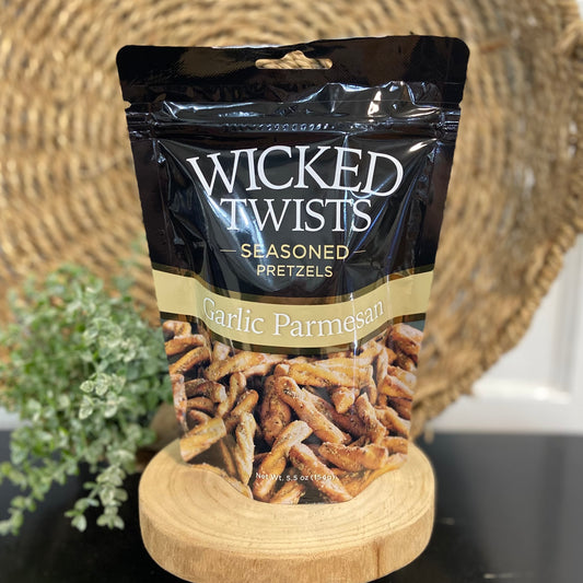 Wicked Twists Seasoned Pretzels ~ Garlic Parmesan