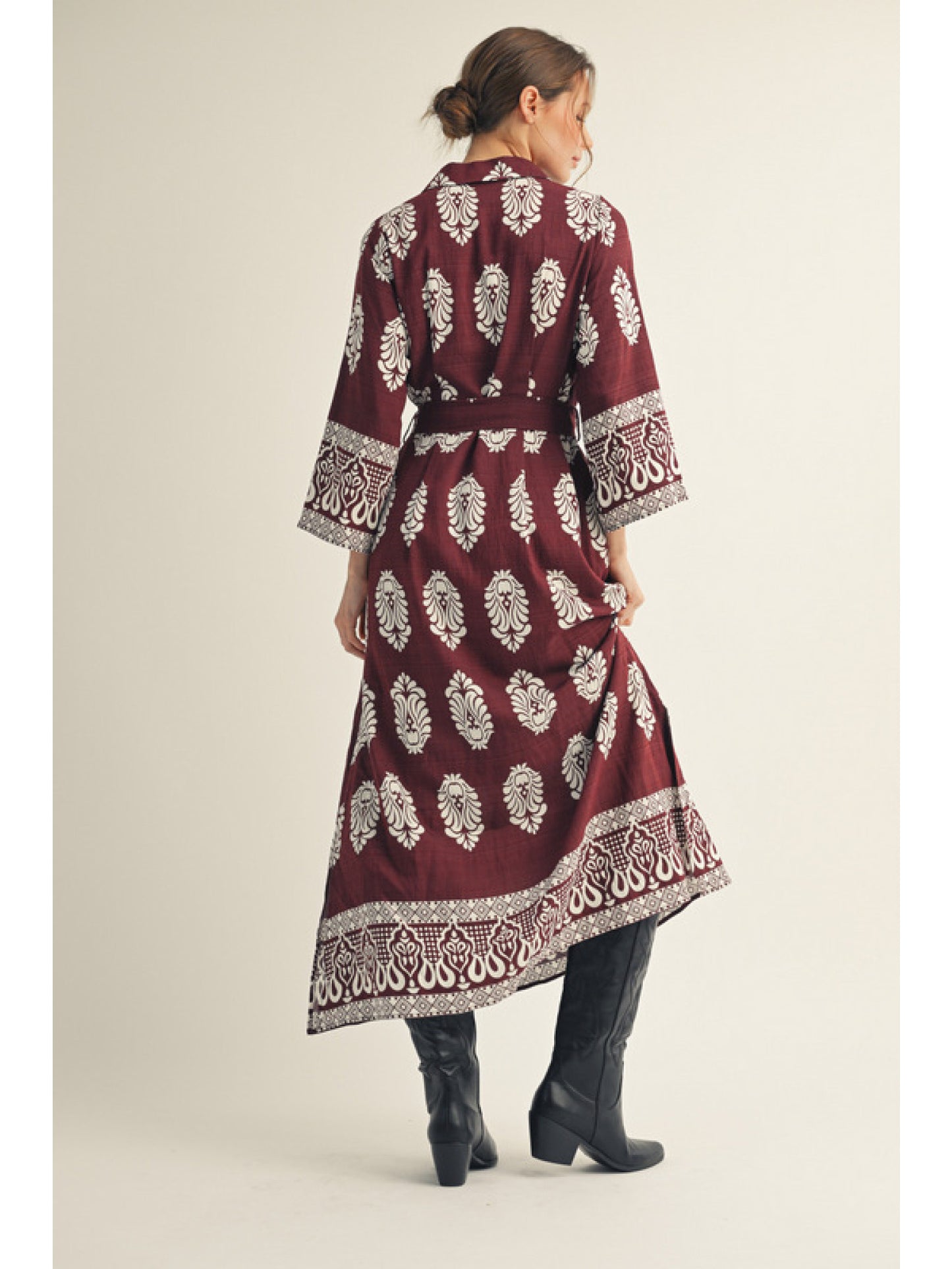 Damask Midi Dress