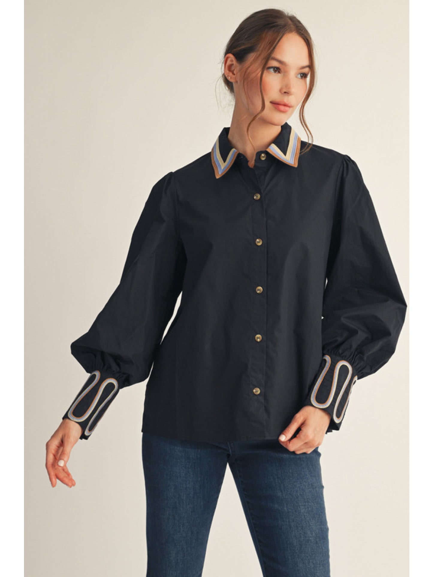 Embroidered Button Down