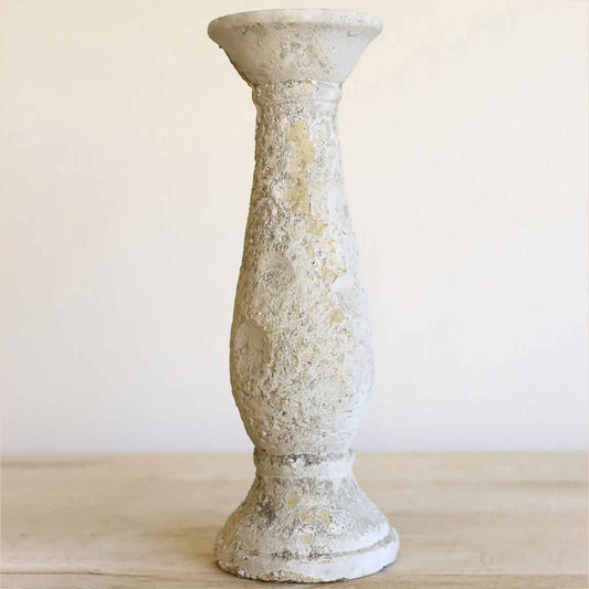 Tall Cement Pillar Candle Holder