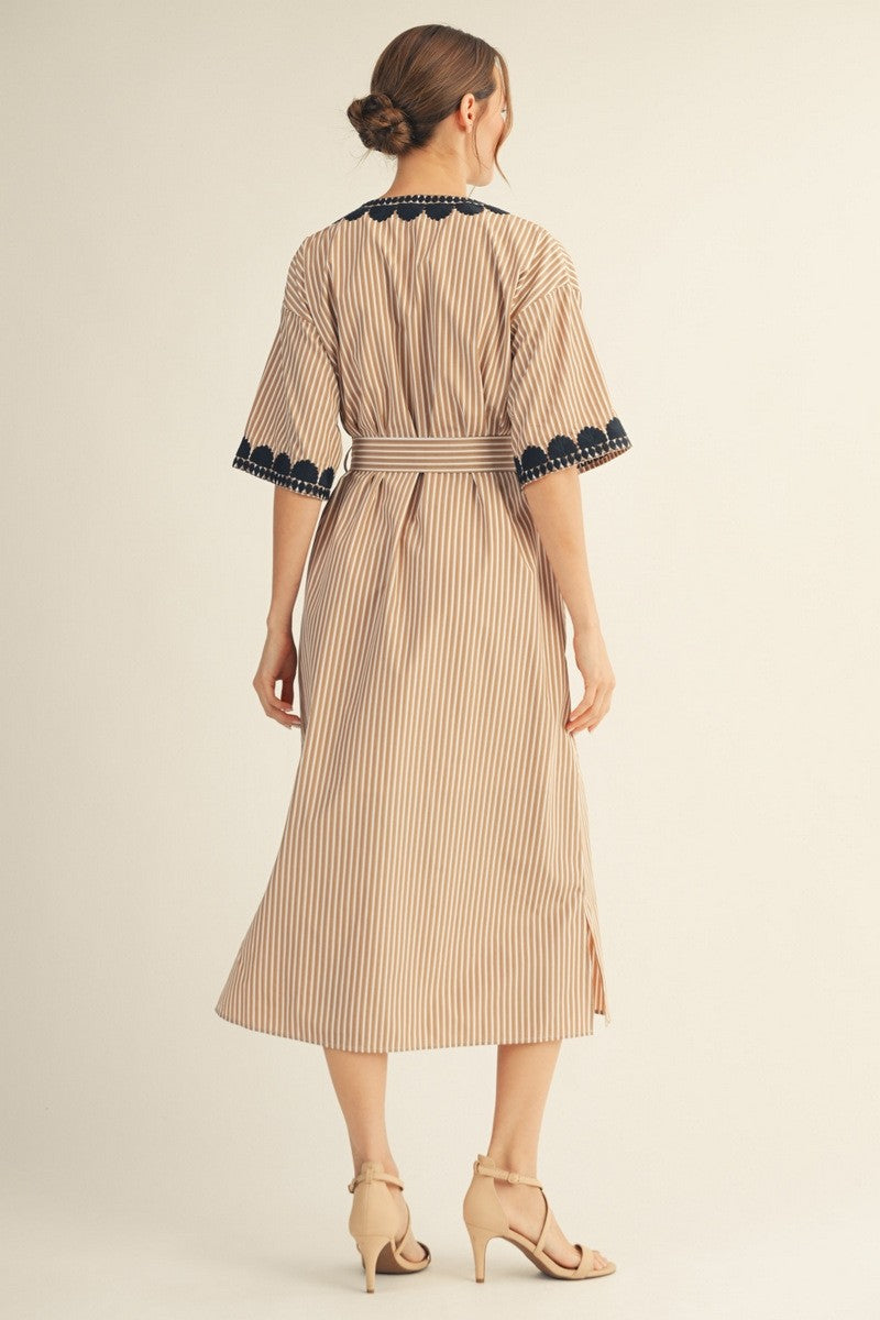 Stripe Midi Dress