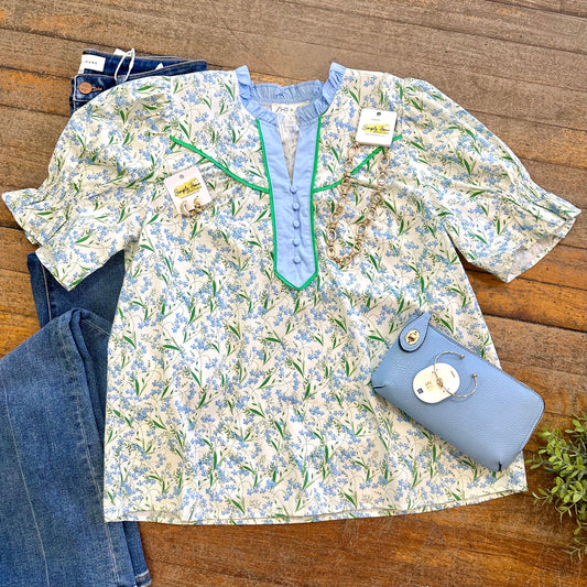 Smocked Sleeve Top