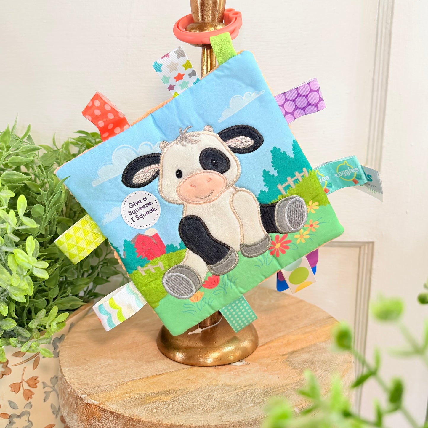 Buttercup Cow Taggies Crinkle Toy