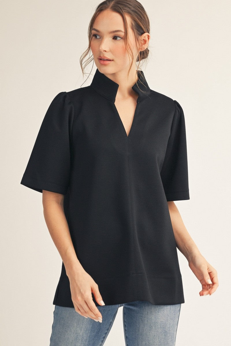 Black Solid Top