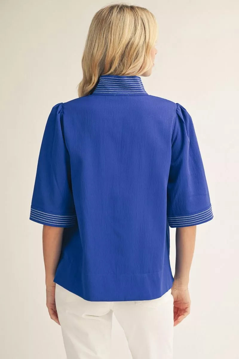 Solid Top Stitch Detail