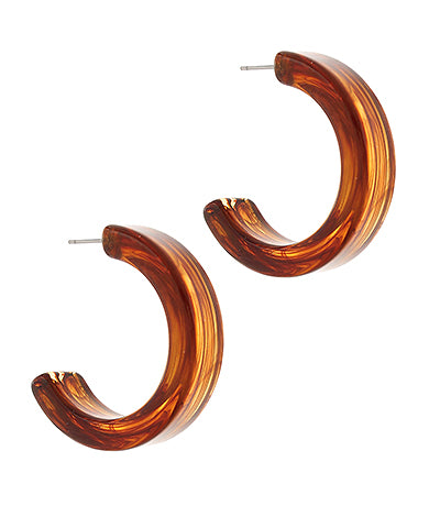 40mm Marble Hoop Earrings