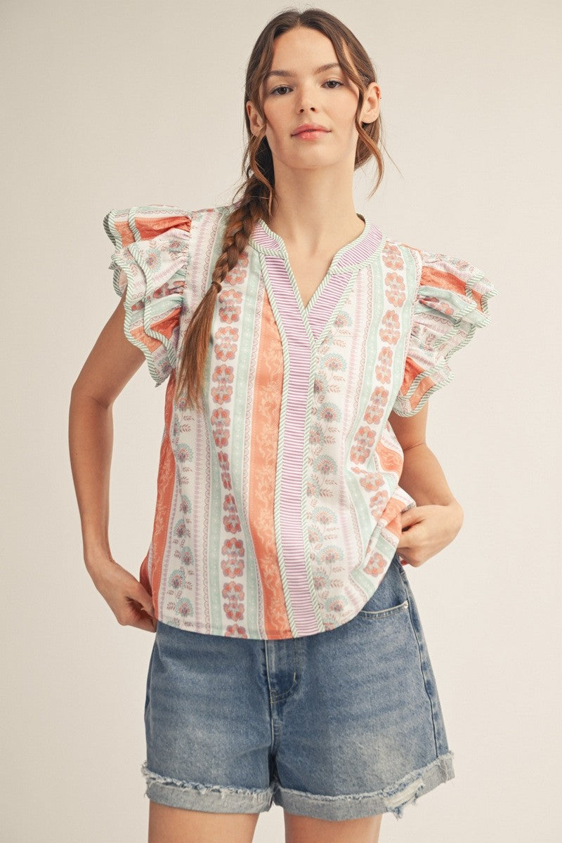 Boho Floral Top