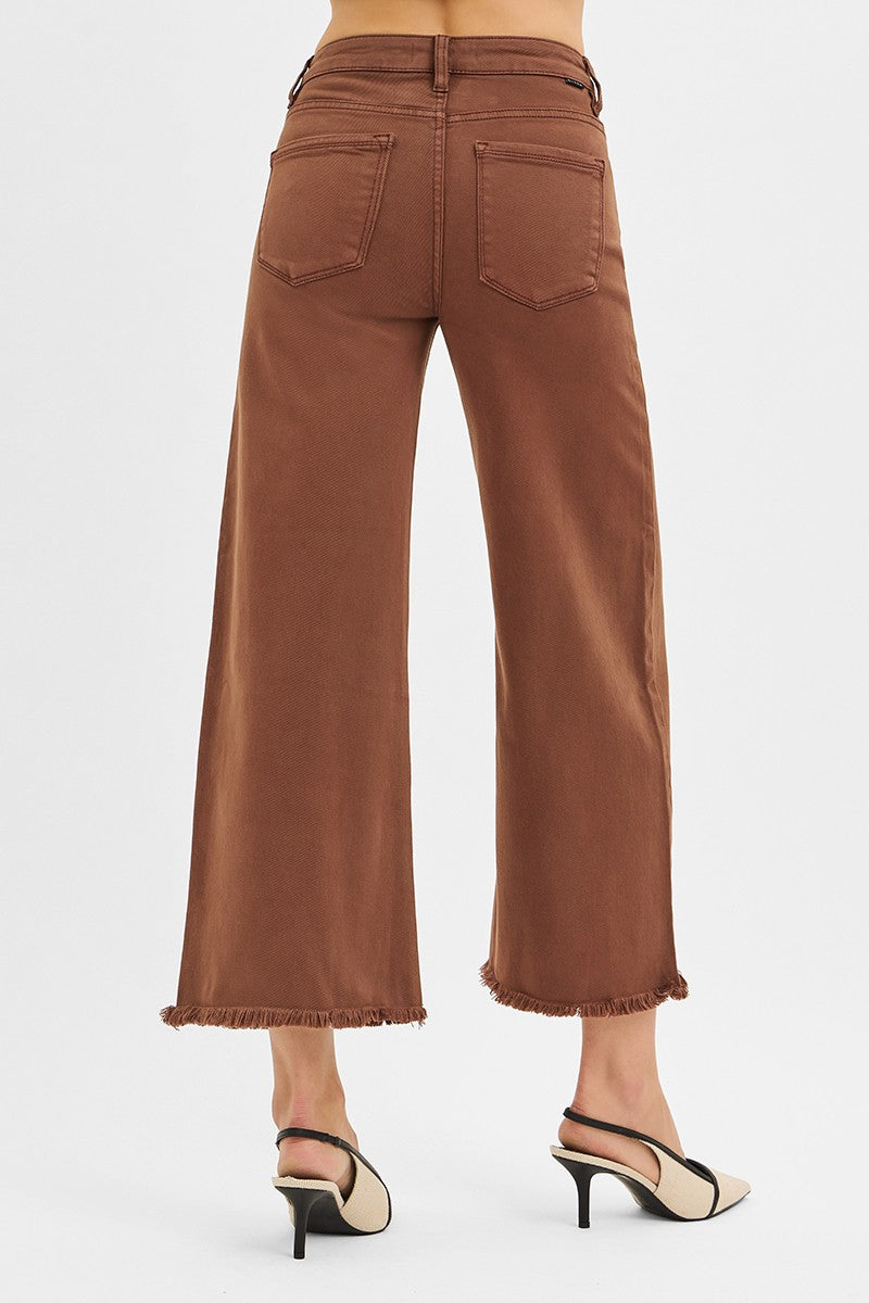 Tummy Control High Rise Crop Wide Pants