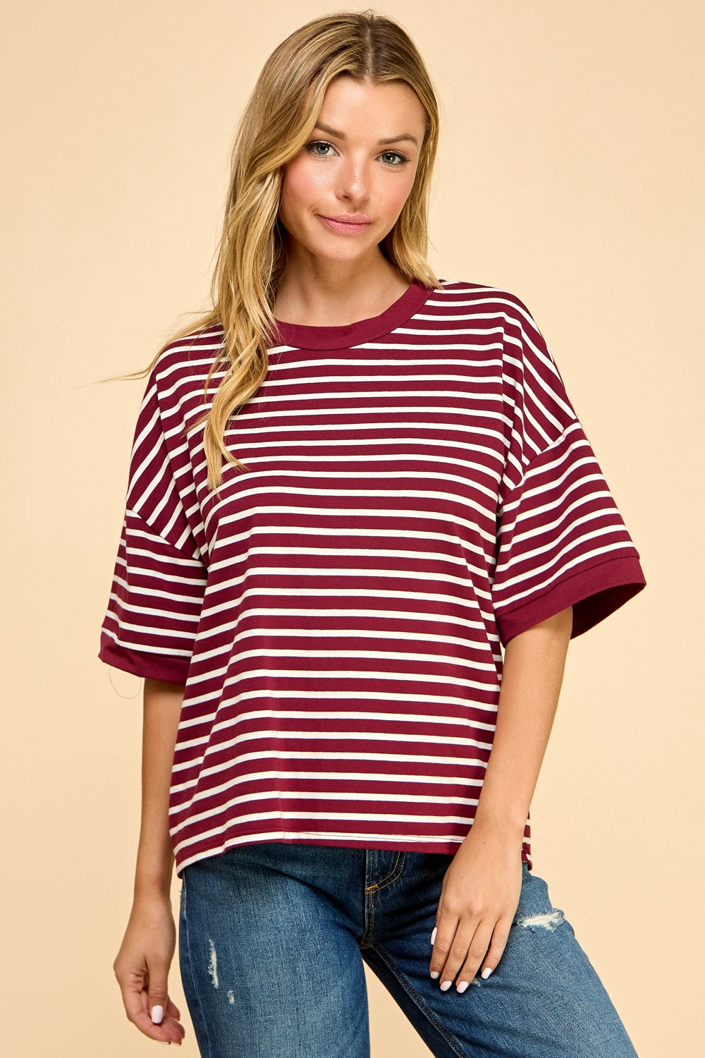Short Sleeve Stripe Top