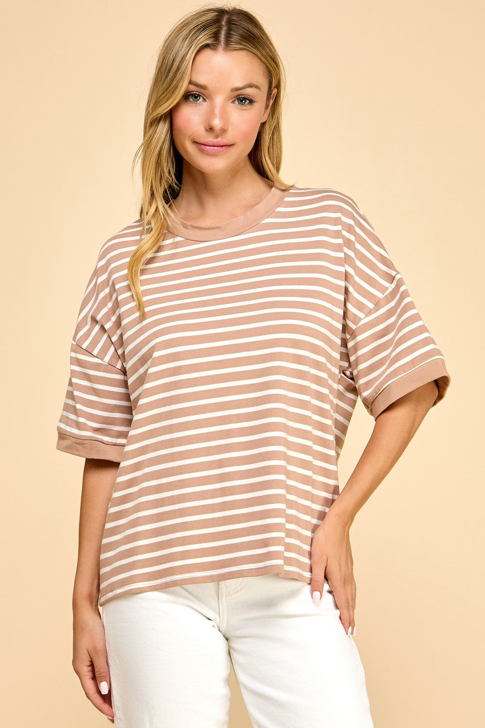 Short Sleeve Stripe Top