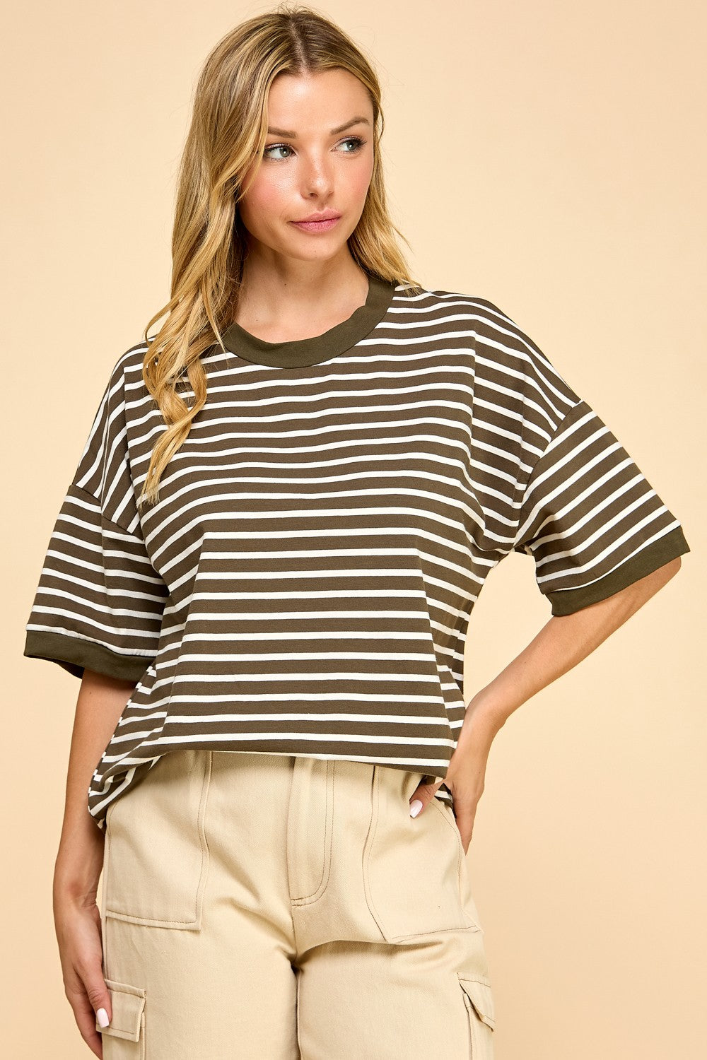 Short Sleeve Stripe Top