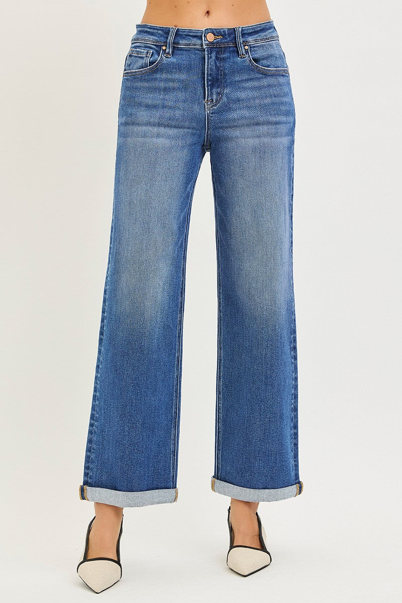 Risen High Rise Relaxed Ankle Straight