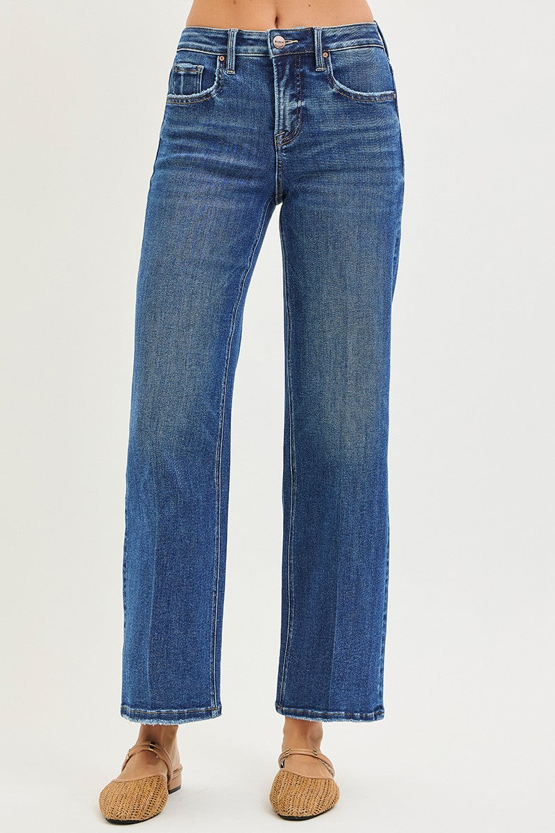 Tummy Control High Rise Ankle Straight Crease Line
