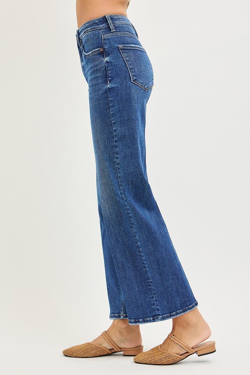 Tummy Control High Rise Ankle Straight Crease Line