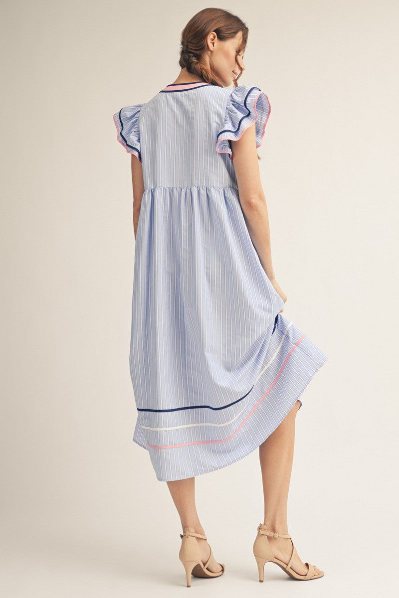 Embroidered Midi Dress
